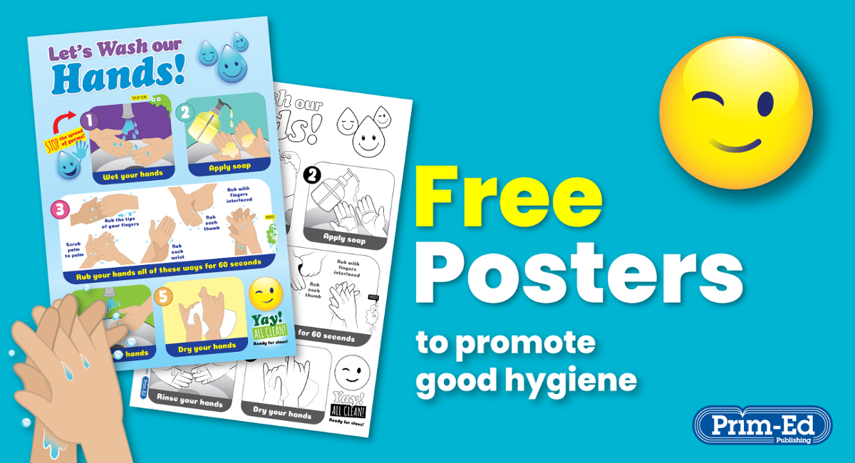 FREE Poster! Let's wash our hands.