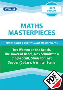 Maths Masterpieces - Two women on the beach/The tower of Babel/Max Schmitt in a single scull/Study for the last supper(judas)/Winter scene: Upper eBook